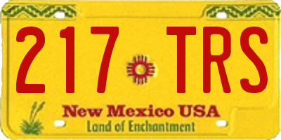 NM license plate 217TRS