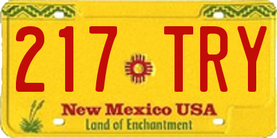 NM license plate 217TRY