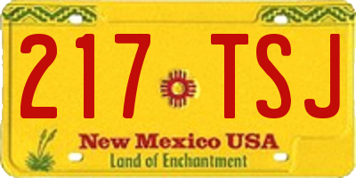 NM license plate 217TSJ