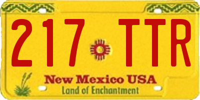 NM license plate 217TTR