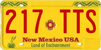 NM license plate 217TTS