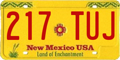 NM license plate 217TUJ