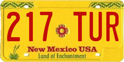 NM license plate 217TUR