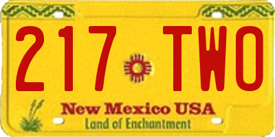 NM license plate 217TWO