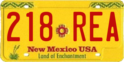 NM license plate 218REA