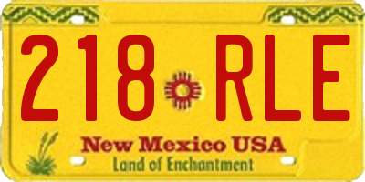 NM license plate 218RLE