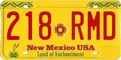 NM license plate 218RMD