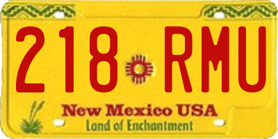 NM license plate 218RMU