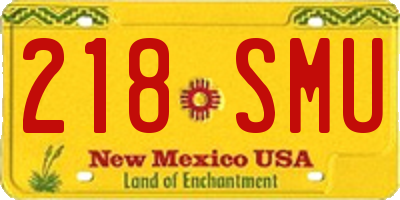 NM license plate 218SMU