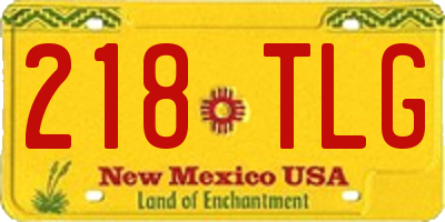 NM license plate 218TLG