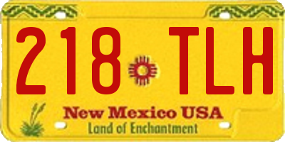 NM license plate 218TLH