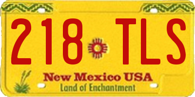 NM license plate 218TLS