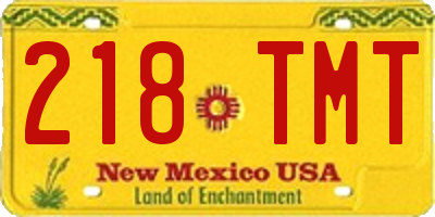 NM license plate 218TMT