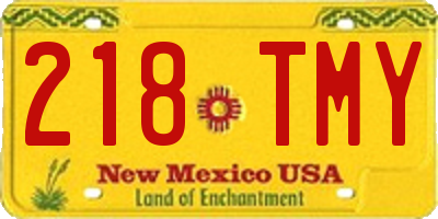 NM license plate 218TMY
