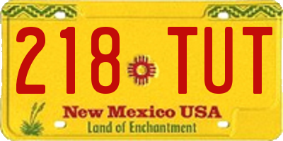 NM license plate 218TUT
