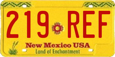 NM license plate 219REF
