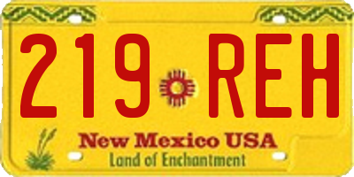 NM license plate 219REH