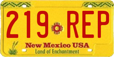 NM license plate 219REP