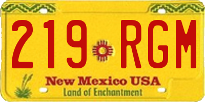 NM license plate 219RGM