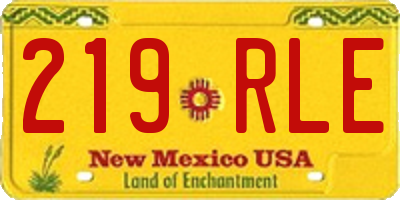 NM license plate 219RLE