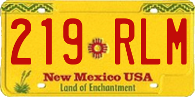 NM license plate 219RLM