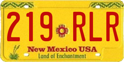 NM license plate 219RLR