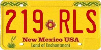 NM license plate 219RLS