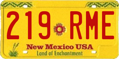 NM license plate 219RME