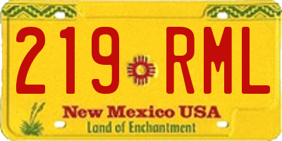 NM license plate 219RML