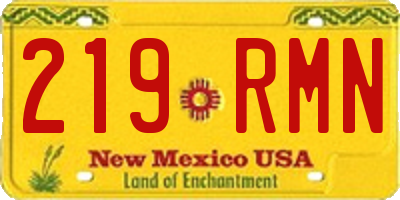NM license plate 219RMN