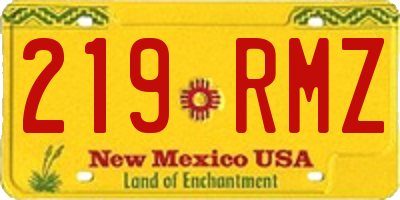 NM license plate 219RMZ