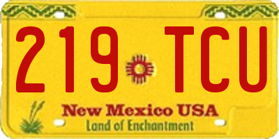 NM license plate 219TCU