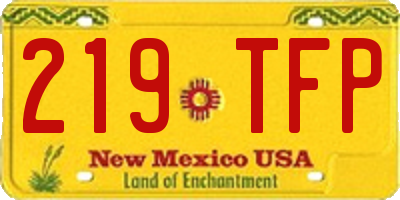 NM license plate 219TFP
