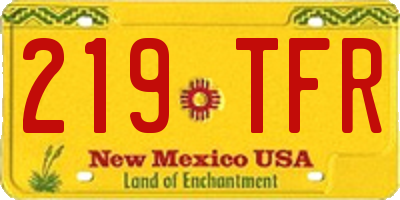 NM license plate 219TFR