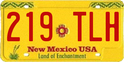 NM license plate 219TLH