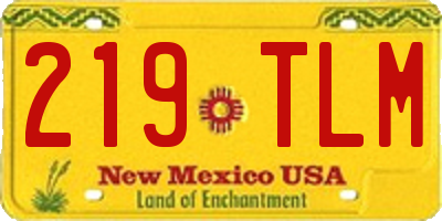 NM license plate 219TLM