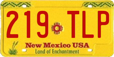 NM license plate 219TLP