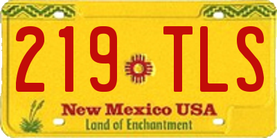 NM license plate 219TLS