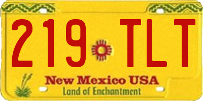 NM license plate 219TLT