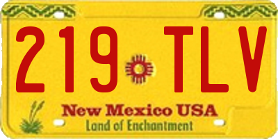 NM license plate 219TLV