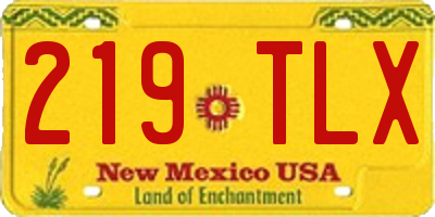 NM license plate 219TLX
