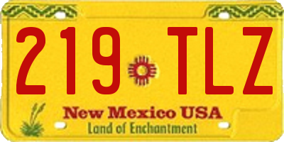 NM license plate 219TLZ
