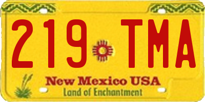 NM license plate 219TMA