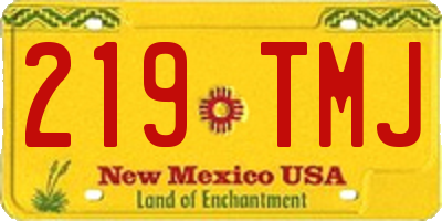 NM license plate 219TMJ