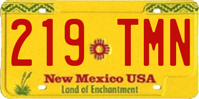 NM license plate 219TMN