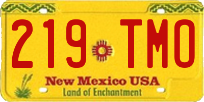 NM license plate 219TMO
