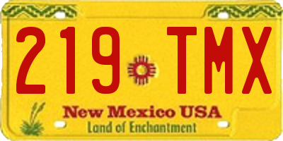 NM license plate 219TMX