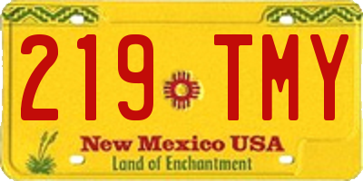 NM license plate 219TMY