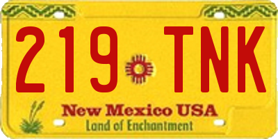 NM license plate 219TNK