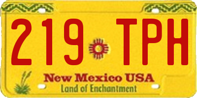NM license plate 219TPH